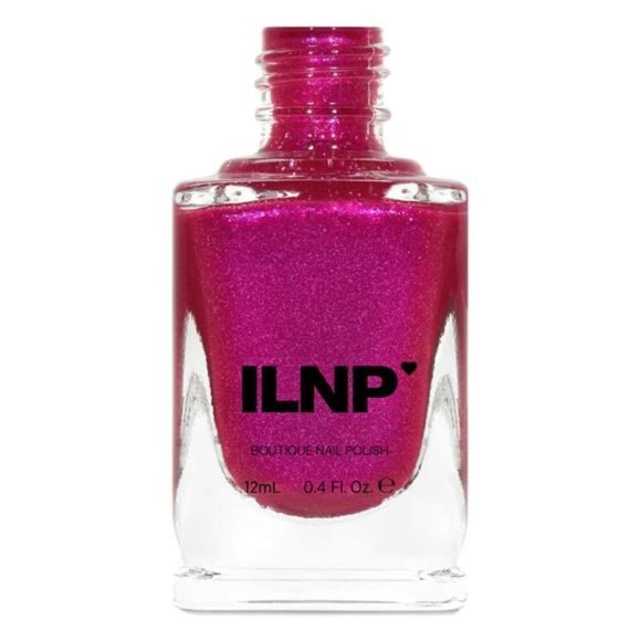 ILNP Pucker Up - Vibrant Pink Shimmer Nail Polish - Picture 1 of 7